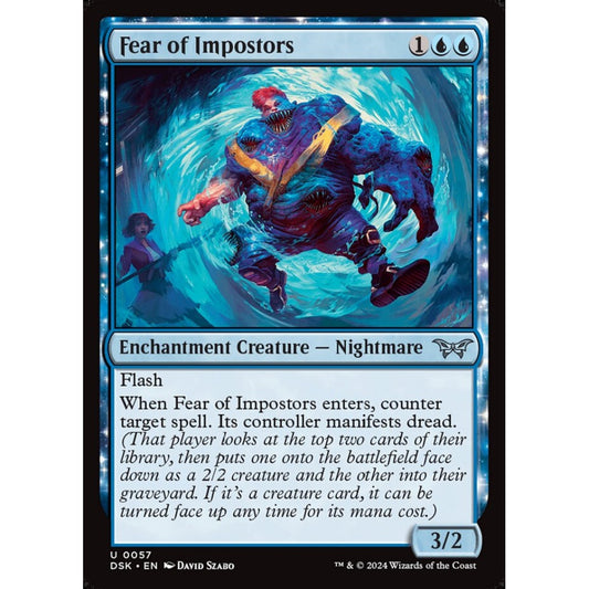 Fear of Impostors, 57, uncommon, Magic: The Gathering, Duskmourn: House of Horror