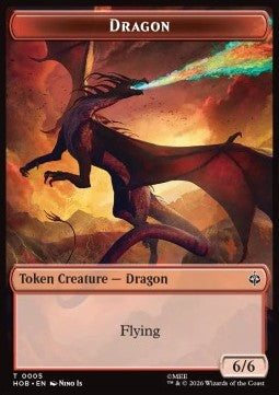 Dragon Token (R 6/6) // Stone Boulder Token (A 3/1)
