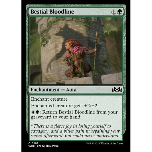Bestial Bloodline, common, 162, Magic the Gathering, Wilds of Eldraine