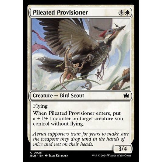 Pileated Provisioner, 25, common, Magic: The Gathering, Bloomburrow