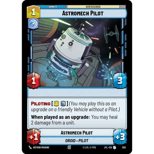 Astromech Pilot, U, JTL 555) Foil, Star Wars Unlimited