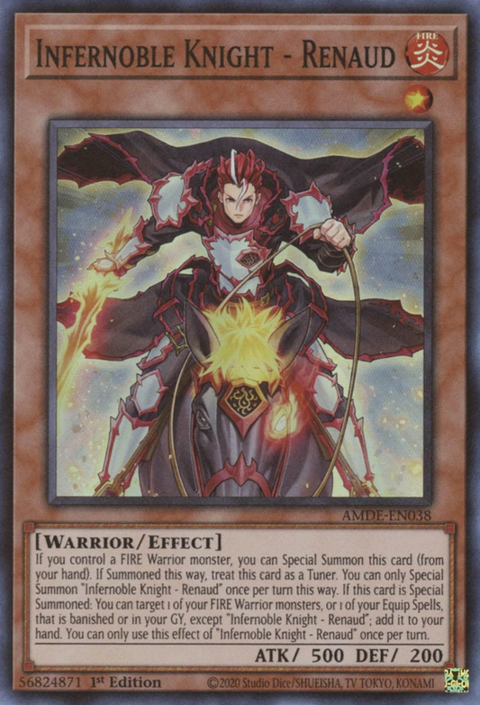 Infernoble Knight - Renaud AMDE-EN038 Collector's Rare Collector's Rare Yu-Gi-Oh Amazing Defenders in Art