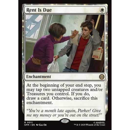 Rent Is Due rare 11 Magic the Gathering Marvel's Spider-Man