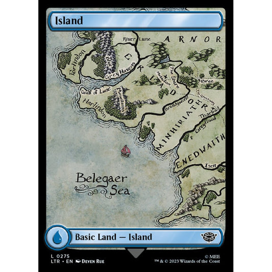 Island, common, 275, Magic the Gathering, The Lord of the Rings: Tales of Middle-earth