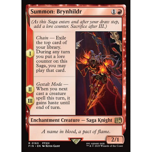 Summon: Brynhildr rare 160 Magic the Gathering Final Fantasy