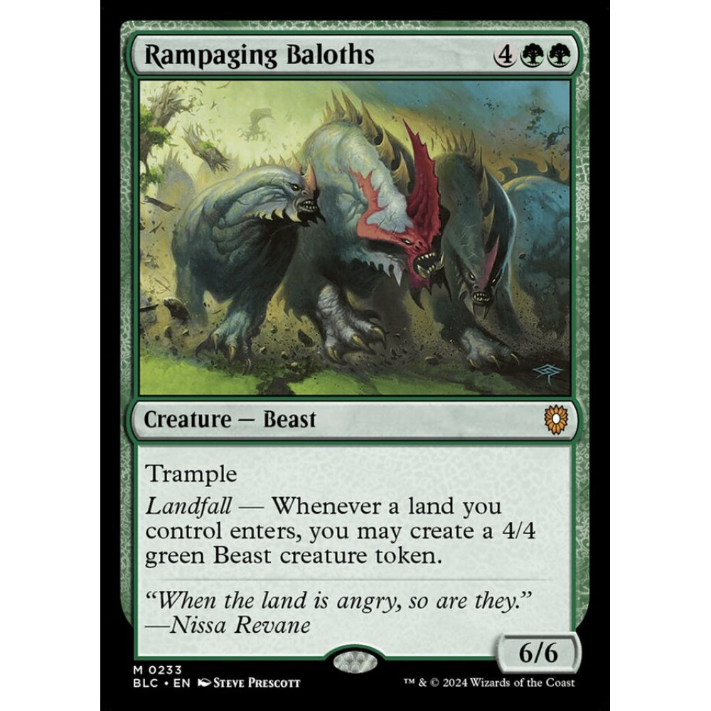 Rampaging Baloths, 233, mythic, Magic: The Gathering, Bloomburrow