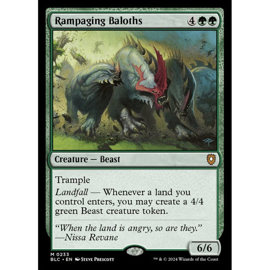Rampaging Baloths, 233, mythic, Magic: The Gathering, Bloomburrow