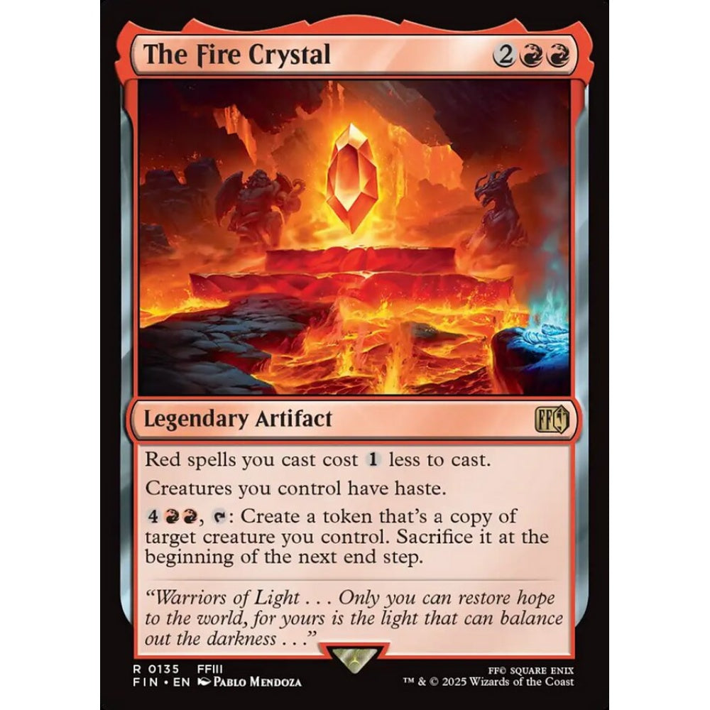 The Fire Crystal rare 135 Magic the Gathering Final Fantasy