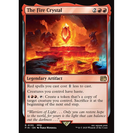 The Fire Crystal rare 135 Magic the Gathering Final Fantasy