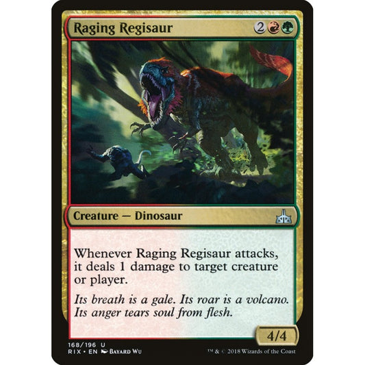 Raging Regisaur uncommon 168 Magic the Gathering Rivals of Ixalan
