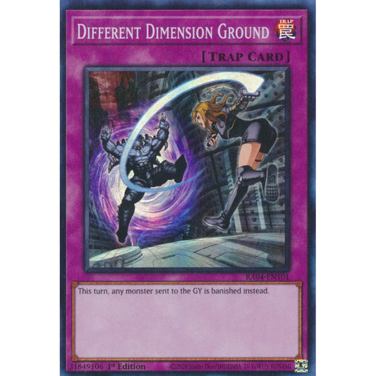 Different Dimension Ground RA04-EN101 Super Super Rare Yu-Gi-Oh Quarter Century Stampede in Art