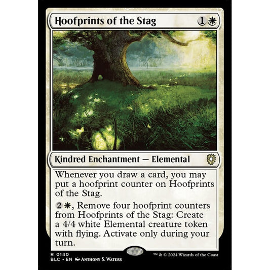 Hoofprints of the Stag, 140, rare, Magic: The Gathering, Bloomburrow