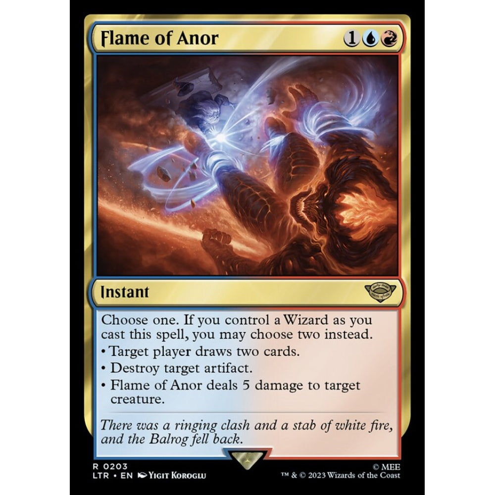 Flame of Anor, rare, 203, Magic the Gathering, The Lord of the Rings: Tales of Middle-earth