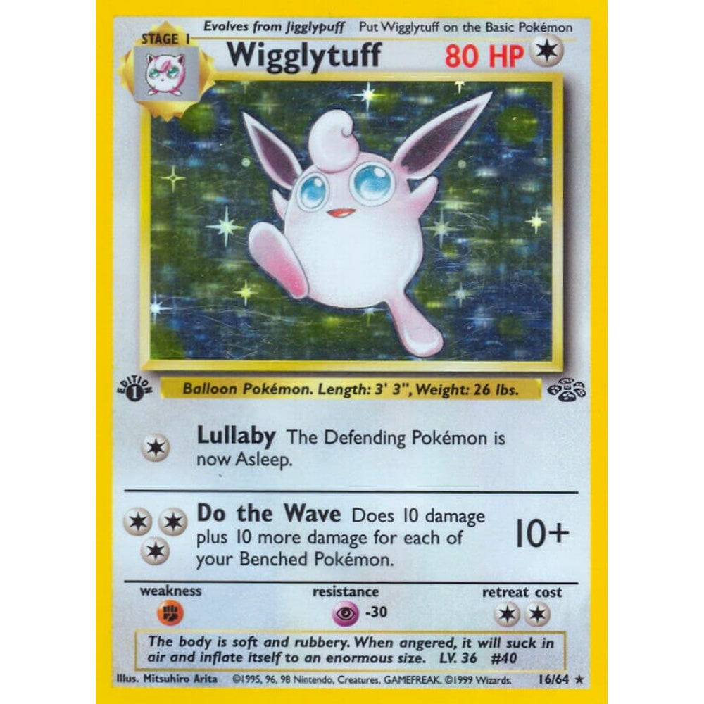 Wigglytuff Rare Holo 16/64 Pokemon Card Game Jungle