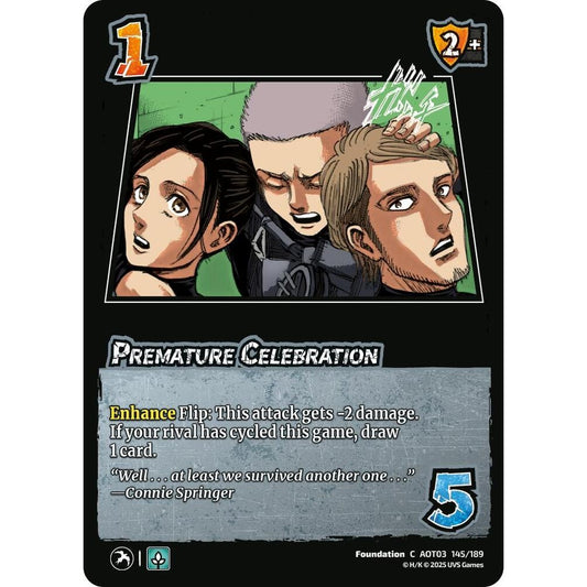 Premature Celebration 145/189 AOT03 Universus Attack on Titan: Apocalypse Foundation C