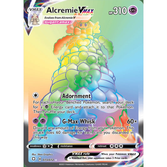 Alcremie VMAX Full Art 073/072 Pokemon Card Game Shining Fates
