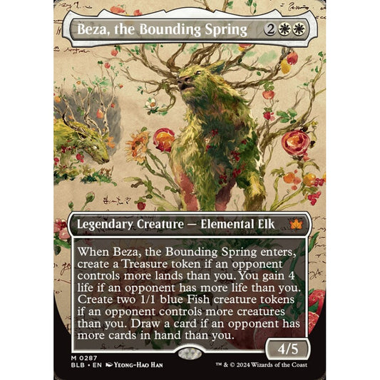 Beza, the Bounding Spring, 287, mythic, Magic: The Gathering, Bloomburrow