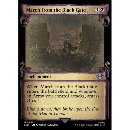 March from the Black Gate, uncommon, 545, Magic the Gathering, The Lord of the Rings: Tales of Middle-earth