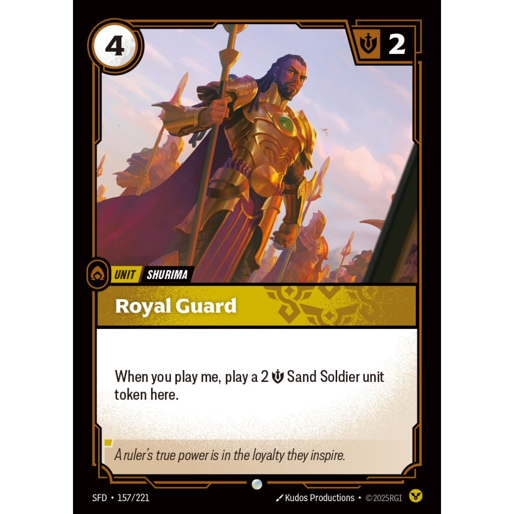 Royal Guard SFD-157/221 Riftbound Card Game Spiritforged Common