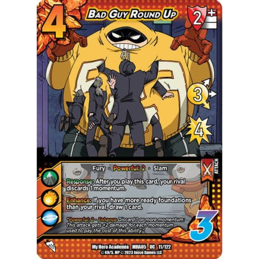 Bad Guy Round Up, 11/122, UC, UniVersus, MHA05 Undaunted Raid