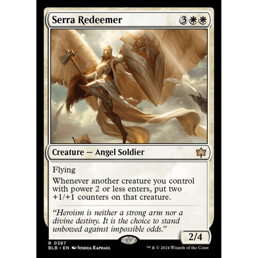 Serra Redeemer, 387, rare, Magic: The Gathering, Bloomburrow