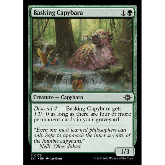 Basking Capybara common 175 Magic the Gathering The Lost Caverns of Ixalan