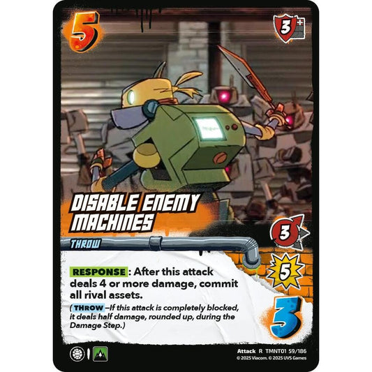 Disable Enemy Machines 59/186 TMNT01 Universus Teenage Mutant Ninja Turtles Attack R