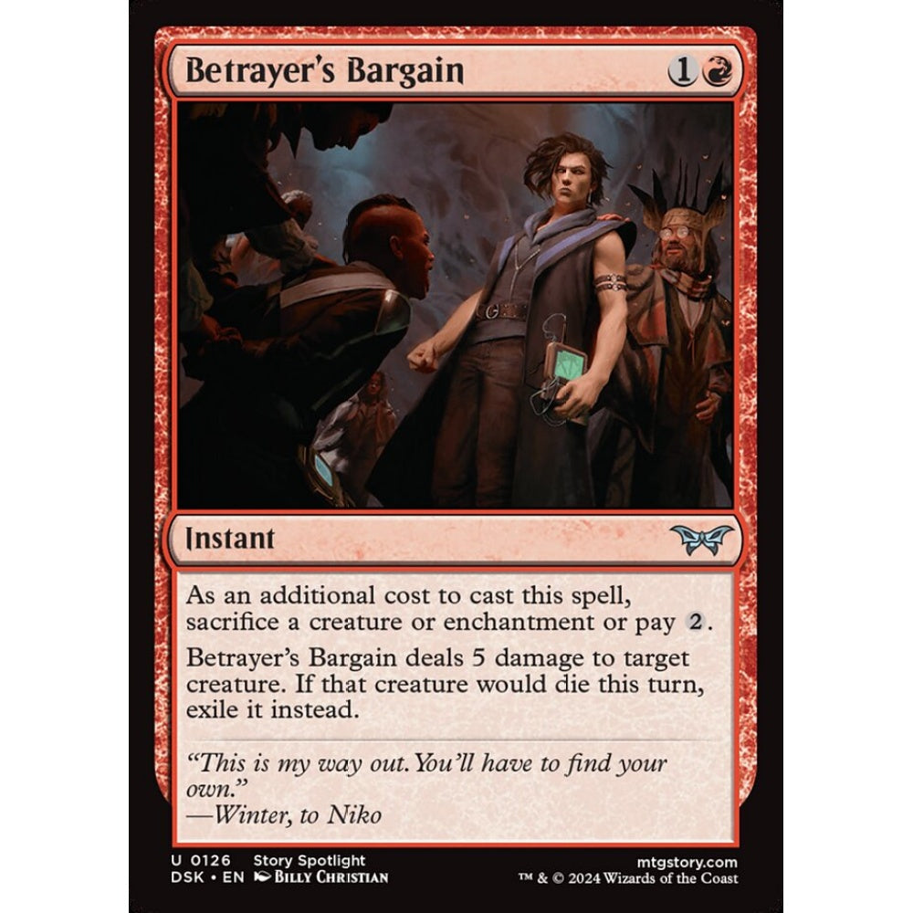Betrayer's Bargain, 126, uncommon, Magic: The Gathering, Duskmourn: House of Horror