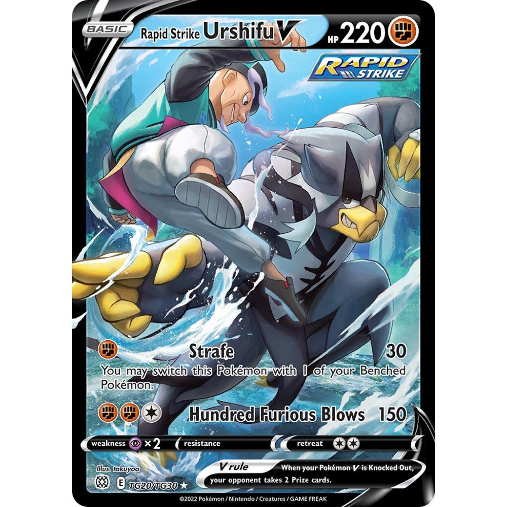 Rapid Strike Urshifu V Holo Rare V TG20/TG30 Pokemon Card Game Brilliant Stars