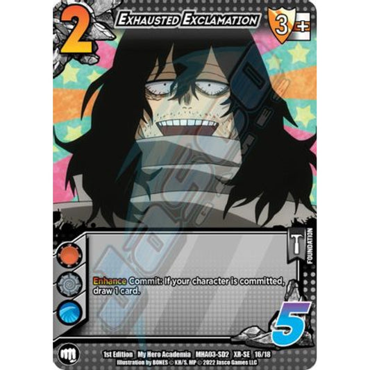 Exhausted Exclamation, 16/18, XR-SE, UniVersus, MHA03 Heroes Clash