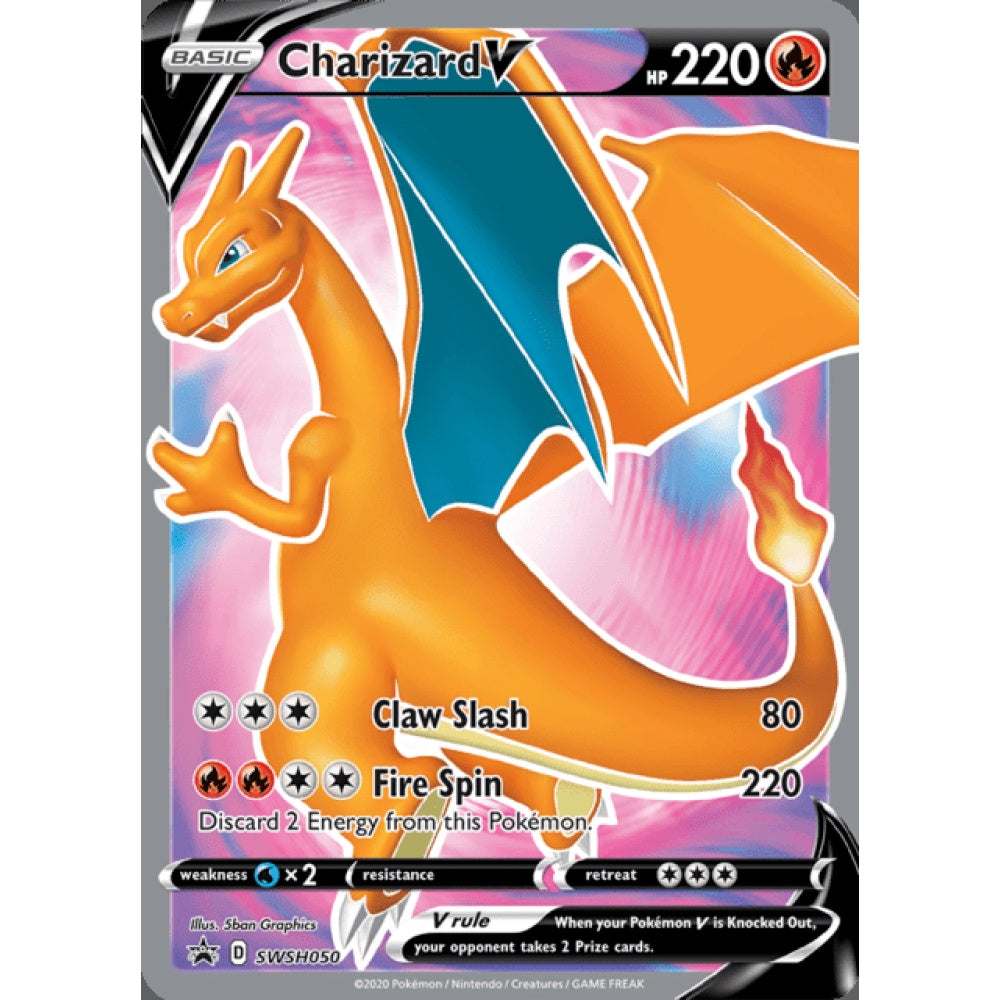 Charizard V Black Star Promo SWSH050 Pokemon Card Game Sword & Shield Promos