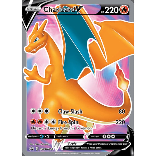 Charizard V Black Star Promo SWSH050 Pokemon Card Game Sword & Shield Promos