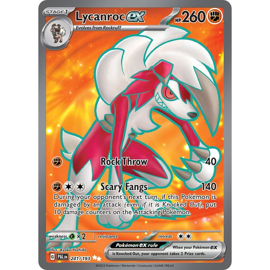 Lycanroc ex Ultra Rare 241/193 Pokemon Card Game Paldea Evolved