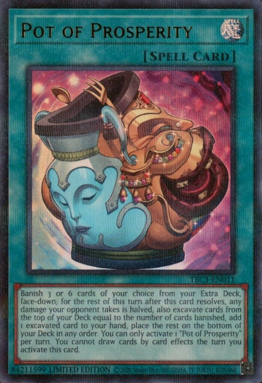 Pot of Prosperity RA01-EN066 QCR Quarter Century Secret Rare Yu-Gi-Oh 25th Anniversary Rarity Collection in Art