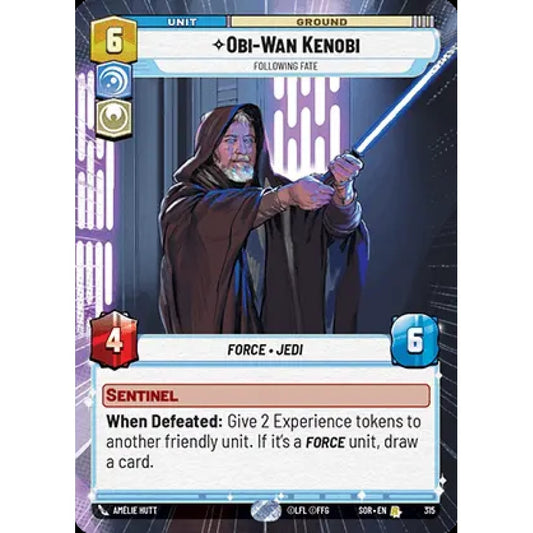 Obi-Wan Kenobi, 315, R, Star Wars Unlimited, Sparks Of Rebellion