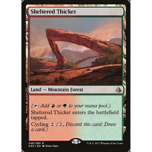 Sheltered Thicket rare 248 Magic the Gathering Amonkhet