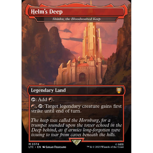 Shinka, the Bloodsoaked Keep, mythic, 374, Magic the Gathering, Tales of Middle-earth Commander