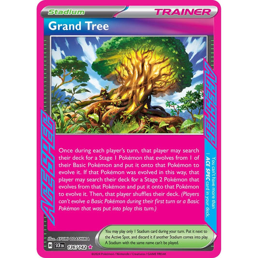 Grand Tree ACE SPEC Rare 136/142 Pokemon Card Game Stellar Crown