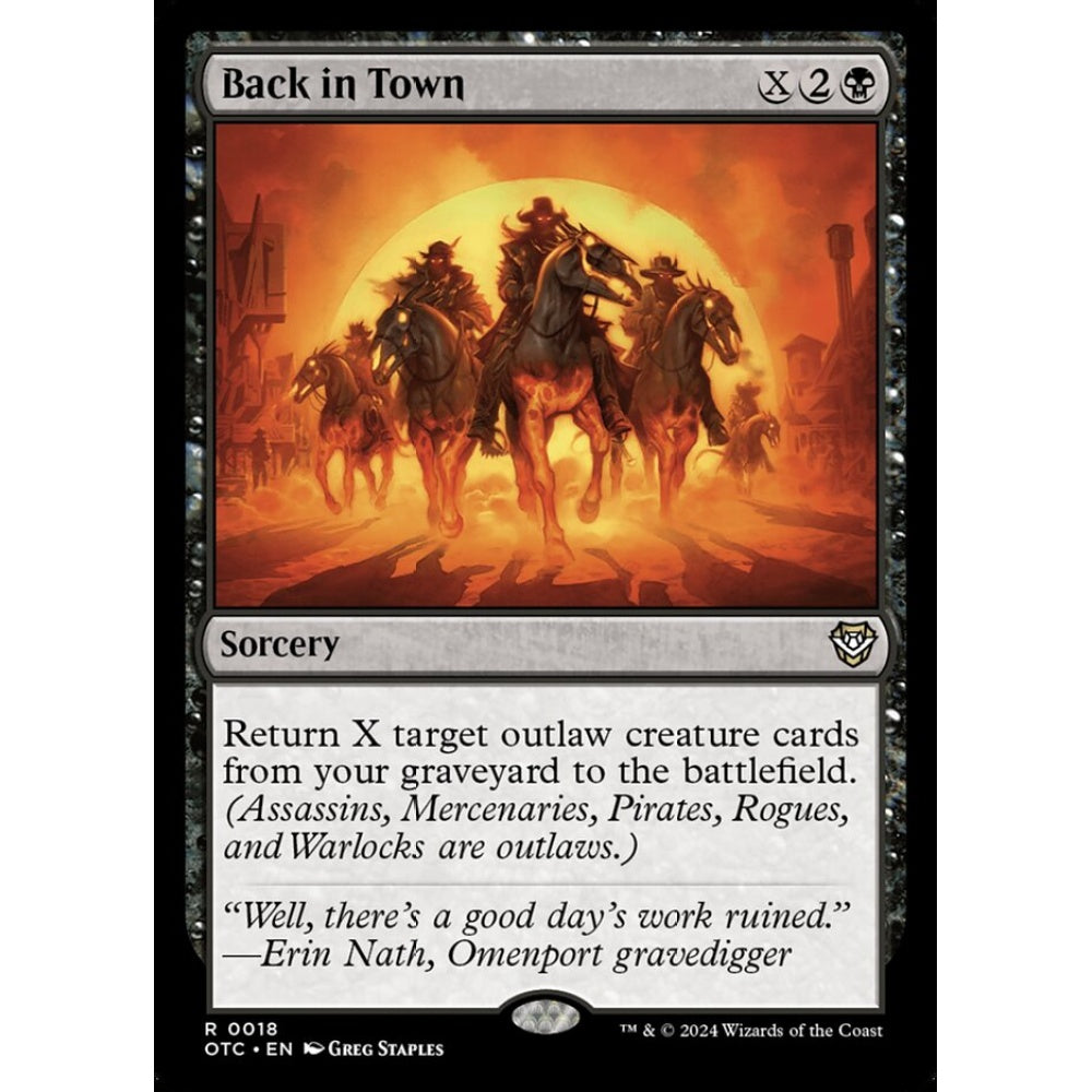 Back in Town, 18, rare, Magic: The Gathering, Outlaws of Thunder Junction