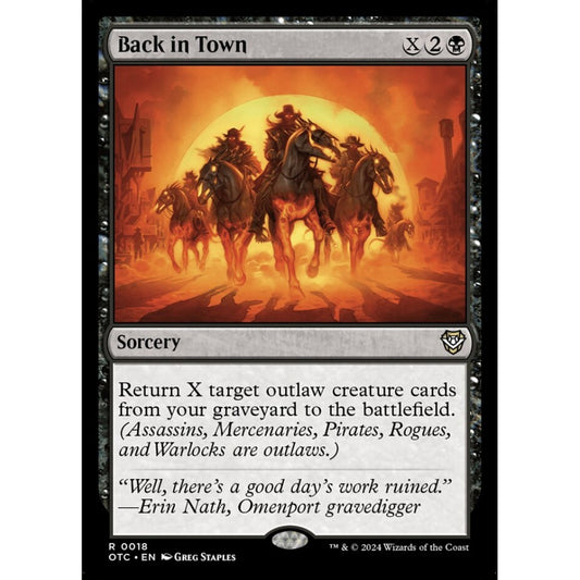 Back in Town, 18, rare, Magic: The Gathering, Outlaws of Thunder Junction