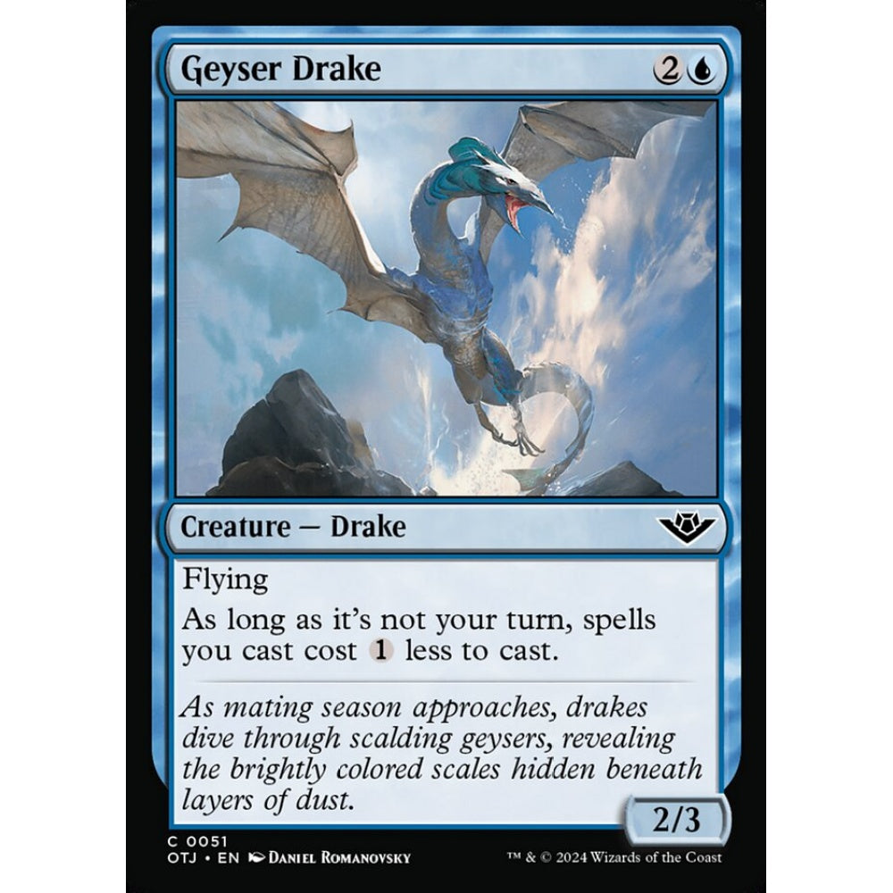 Geyser Drake, 51, common, Magic: The Gathering, Outlaws of Thunder Junction