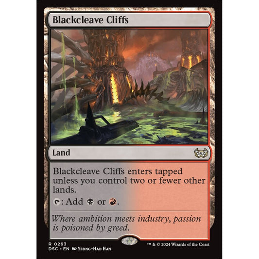 Blackcleave Cliffs, 263, rare, Magic: The Gathering, Duskmourn: House of Horror