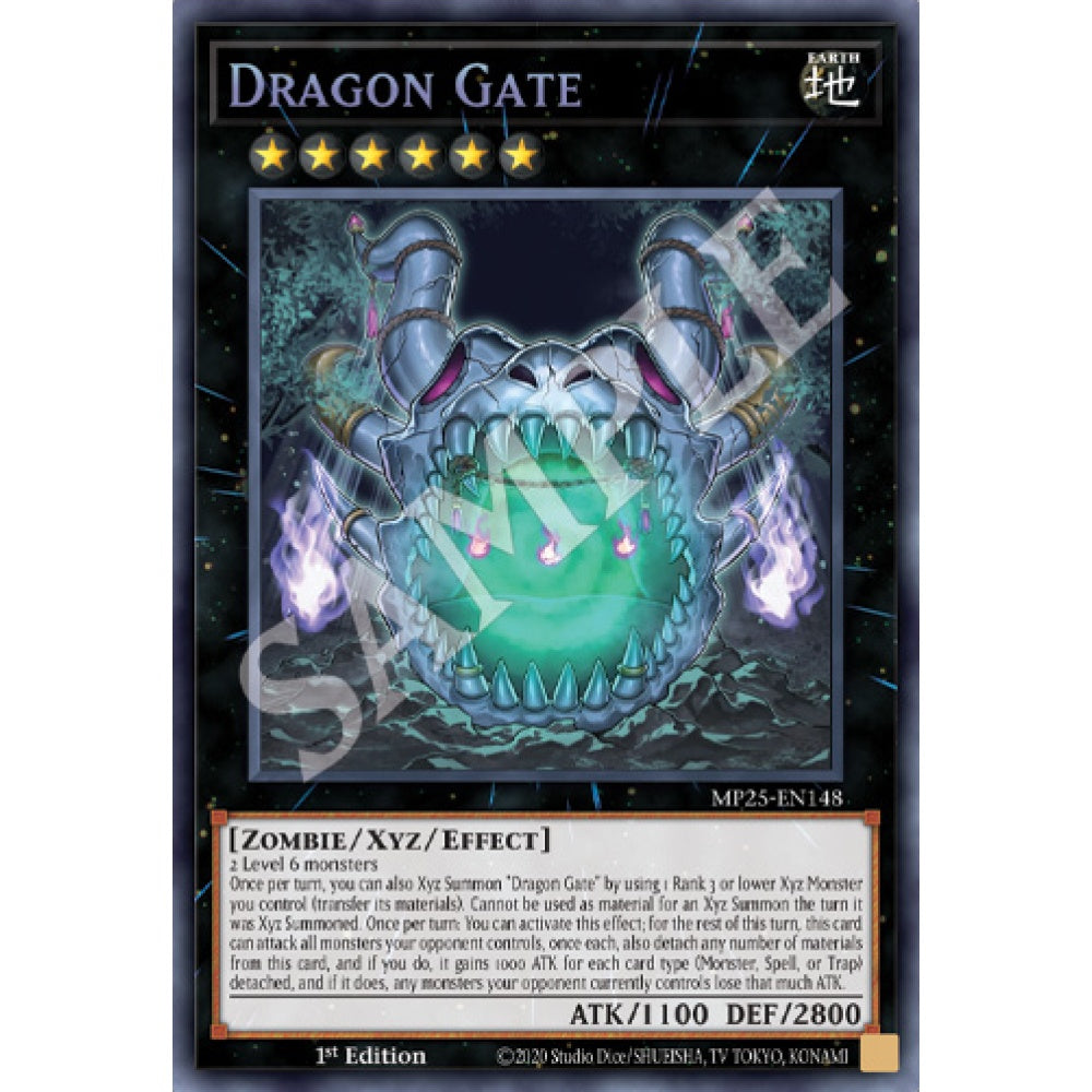 Dragon Gate MP25-EN148 Prismatic Prismatic Secret Rare Yu-Gi-Oh 2025 Mega-Pack Tin in Art