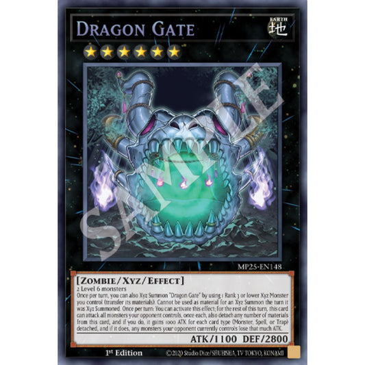 Dragon Gate MP25-EN148 Prismatic Prismatic Secret Rare Yu-Gi-Oh 2025 Mega-Pack Tin in Art