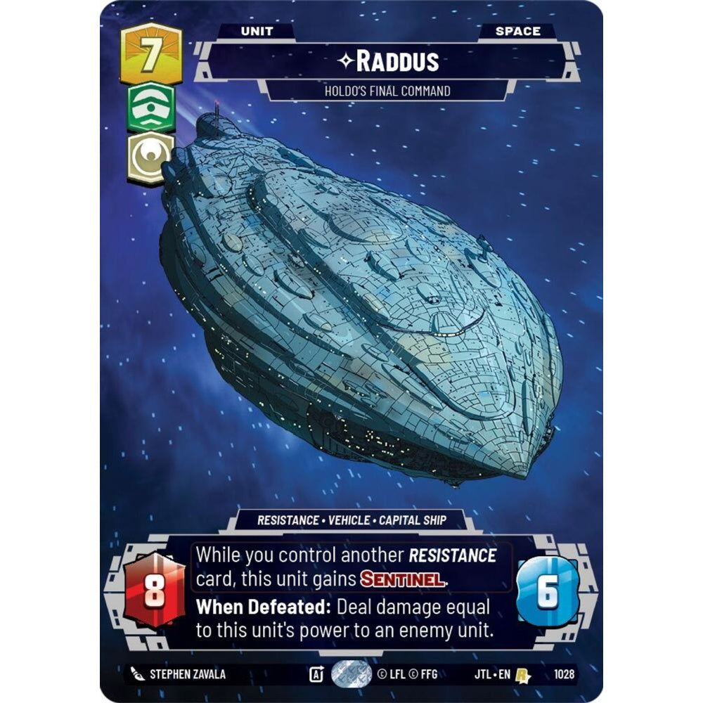 Raddus, R, JTL 1028) Prestige, Star Wars Unlimited