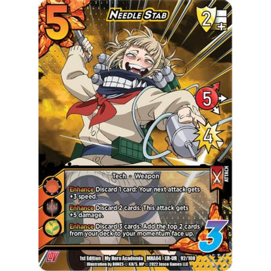 Needle Stab, 092/108, XR-UR, UniVersus, MHA04 League of Villains
