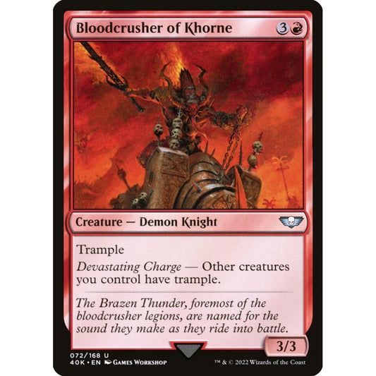 Bloodcrusher of Khorne uncommon 72 Magic the Gathering Warhammer 40,000 Commander