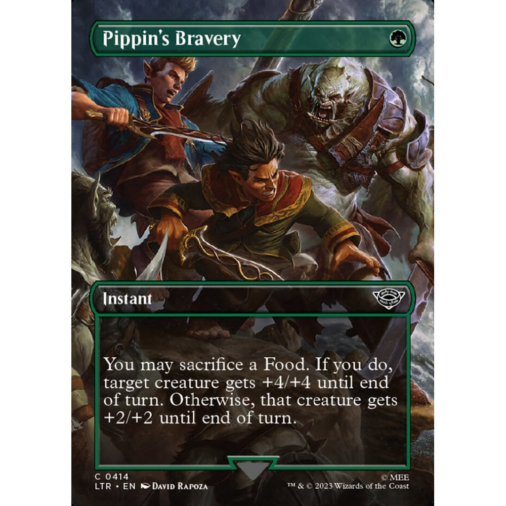 Pippin's Bravery, common, 414, Magic the Gathering, The Lord of the Rings: Tales of Middle-earth