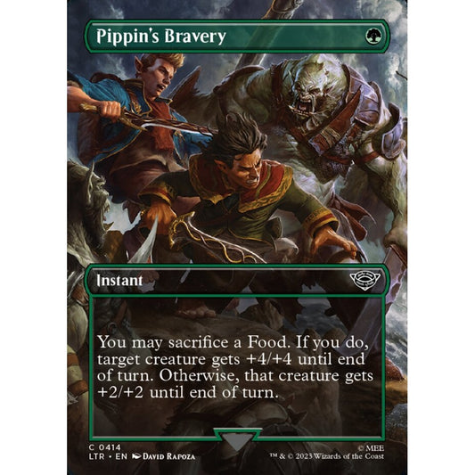 Pippin's Bravery, common, 414, Magic the Gathering, The Lord of the Rings: Tales of Middle-earth