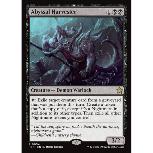 Abyssal Harvester, 54, rare, Magic: The Gathering, Foundations